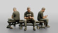 Man Sitting on Weight Bench