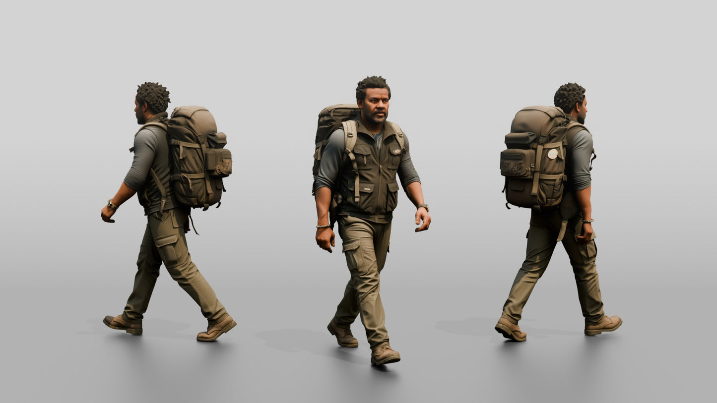 East African Male Walking
