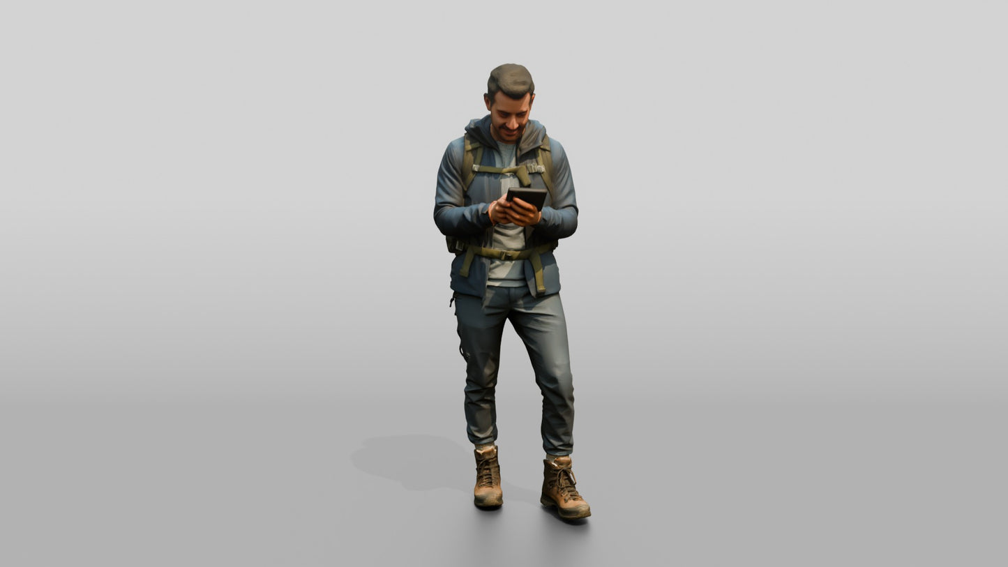 Man Checking Mountain Pass Map