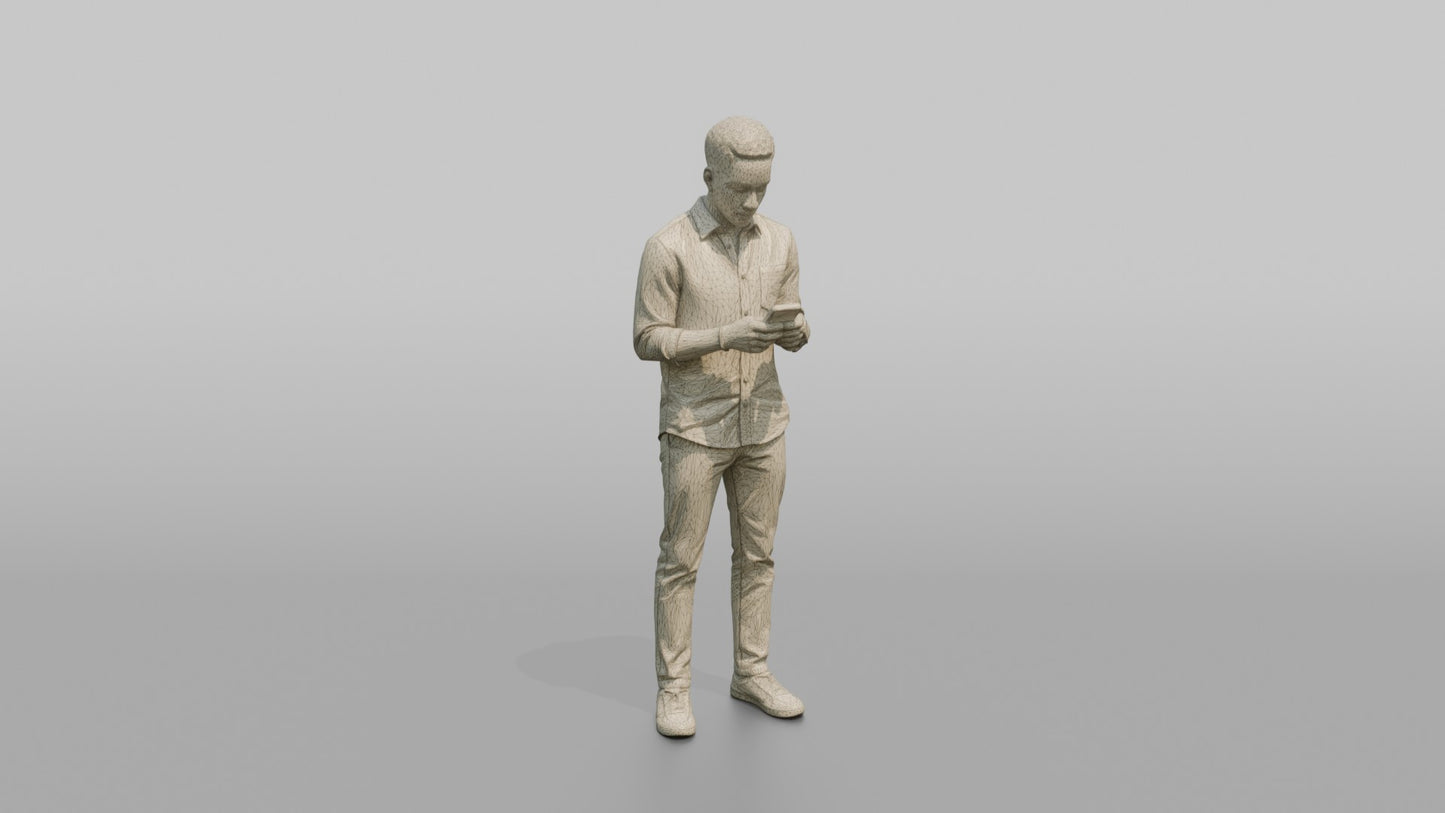 Vacationer Wearing Pastel Linen Shirt And Chinos