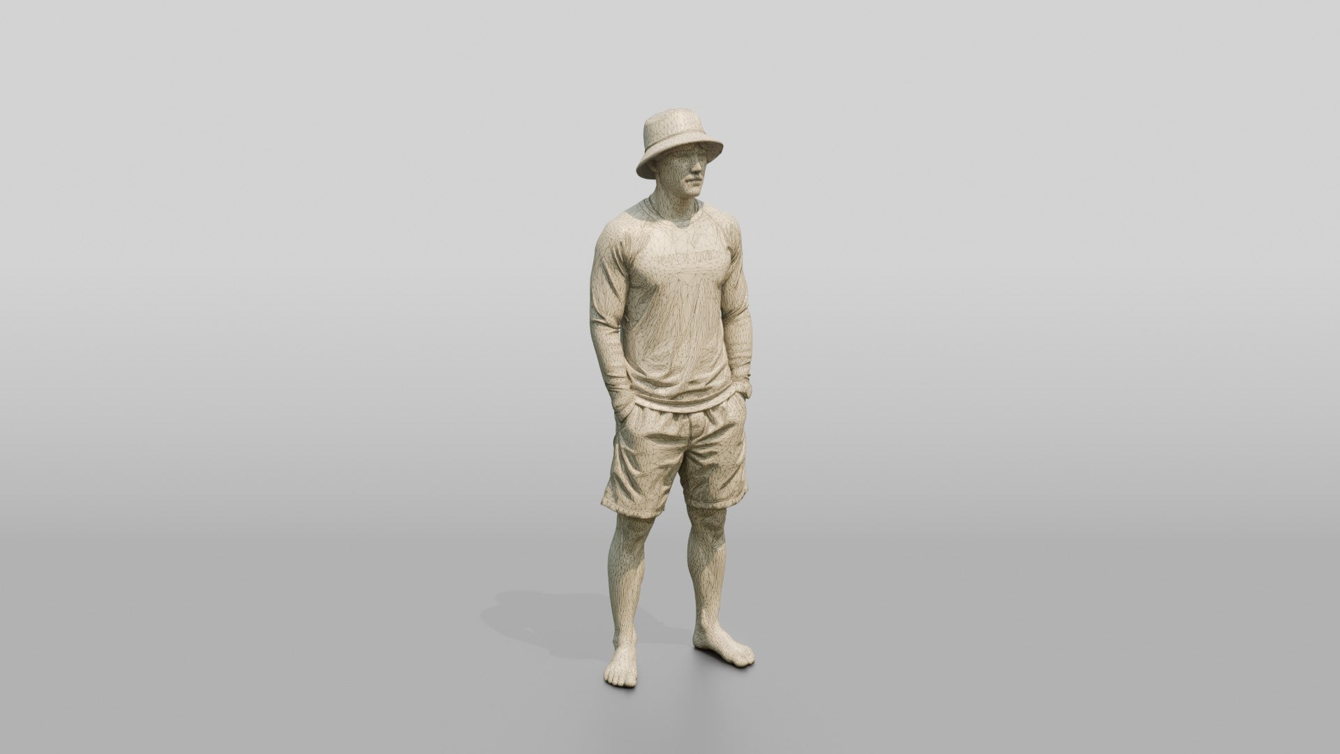 Man Standing With Hands in Pockets
