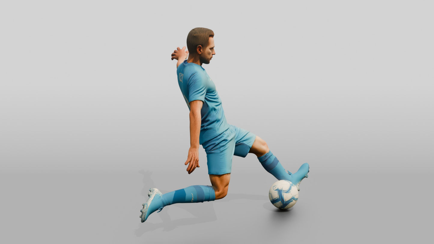 Soccer Player Corner Kick Stance