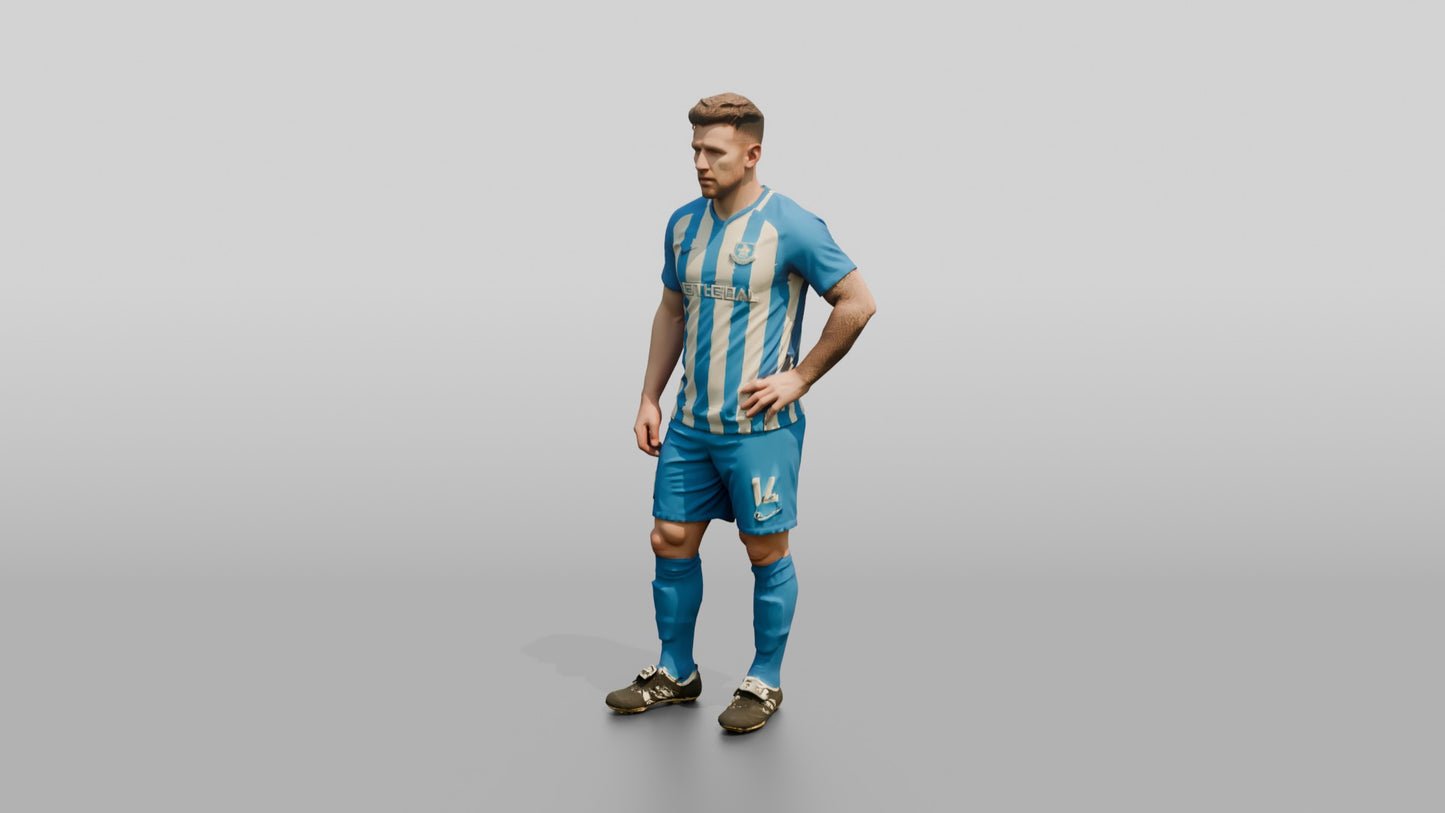 Soccer Player at Free Kick Setup