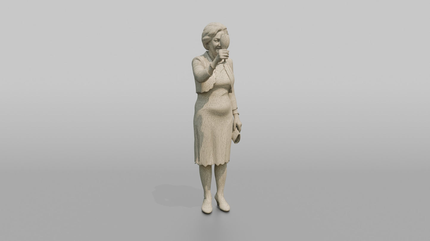 Elderly Wedding Guest Raising a Champagne Flute