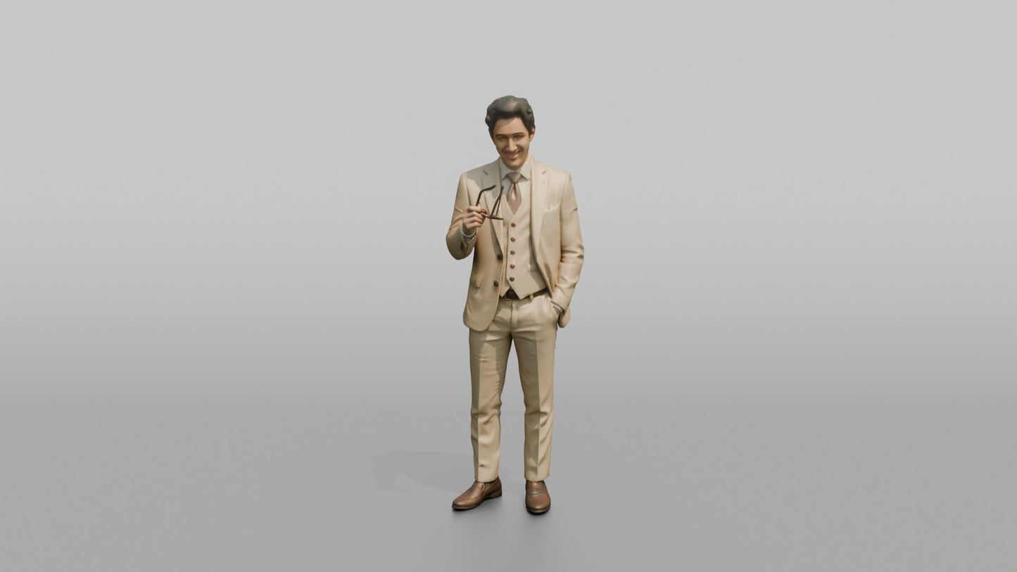 Wedding Guest Winking, Holding Sunglasses