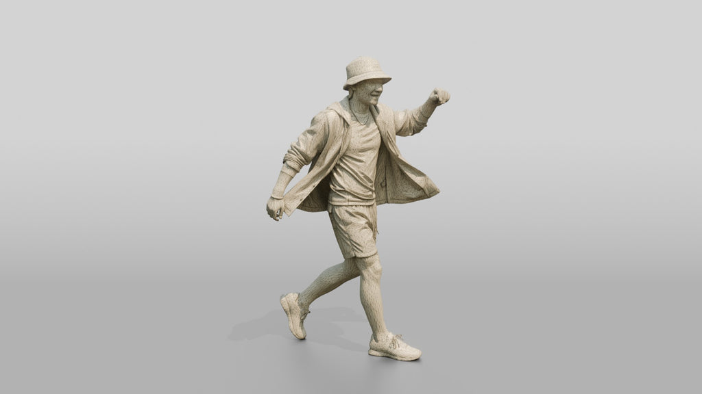 Man Shaking Out Open Linen Hoodie