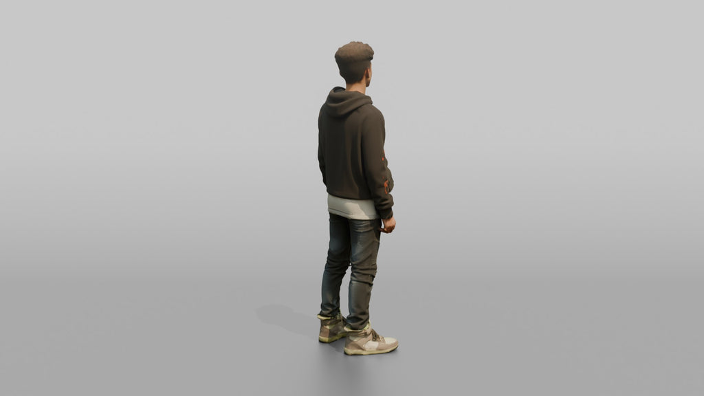 Middle Eastern Teen in Graphic Hoodie with Crossbody Bag