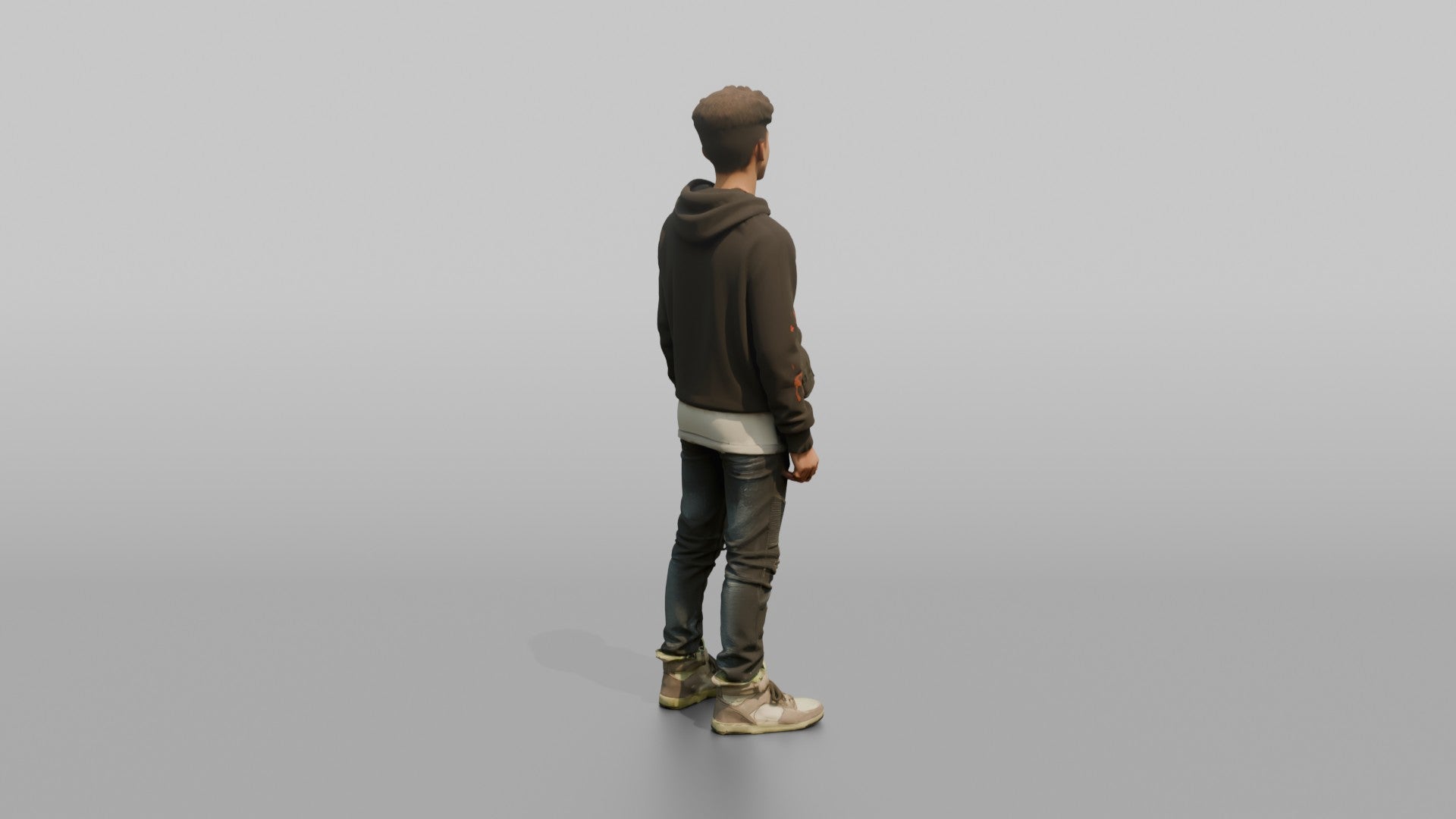 Middle Eastern Teen in Graphic Hoodie with Crossbody Bag