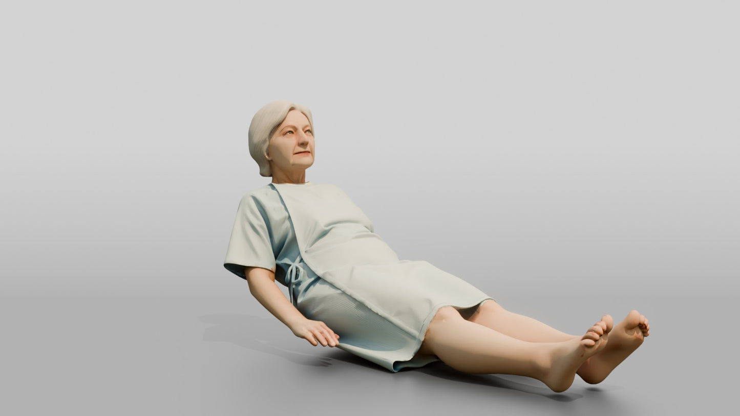 Elderly Woman Patient Lying Down