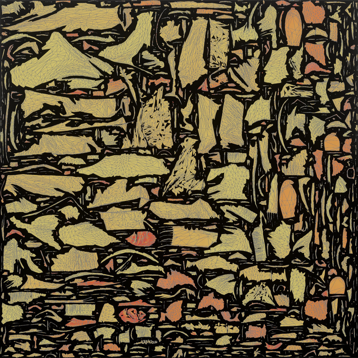 Grandfather Adjusting A Wool Scarf Around His Neck - UV layout, metallic roughness map