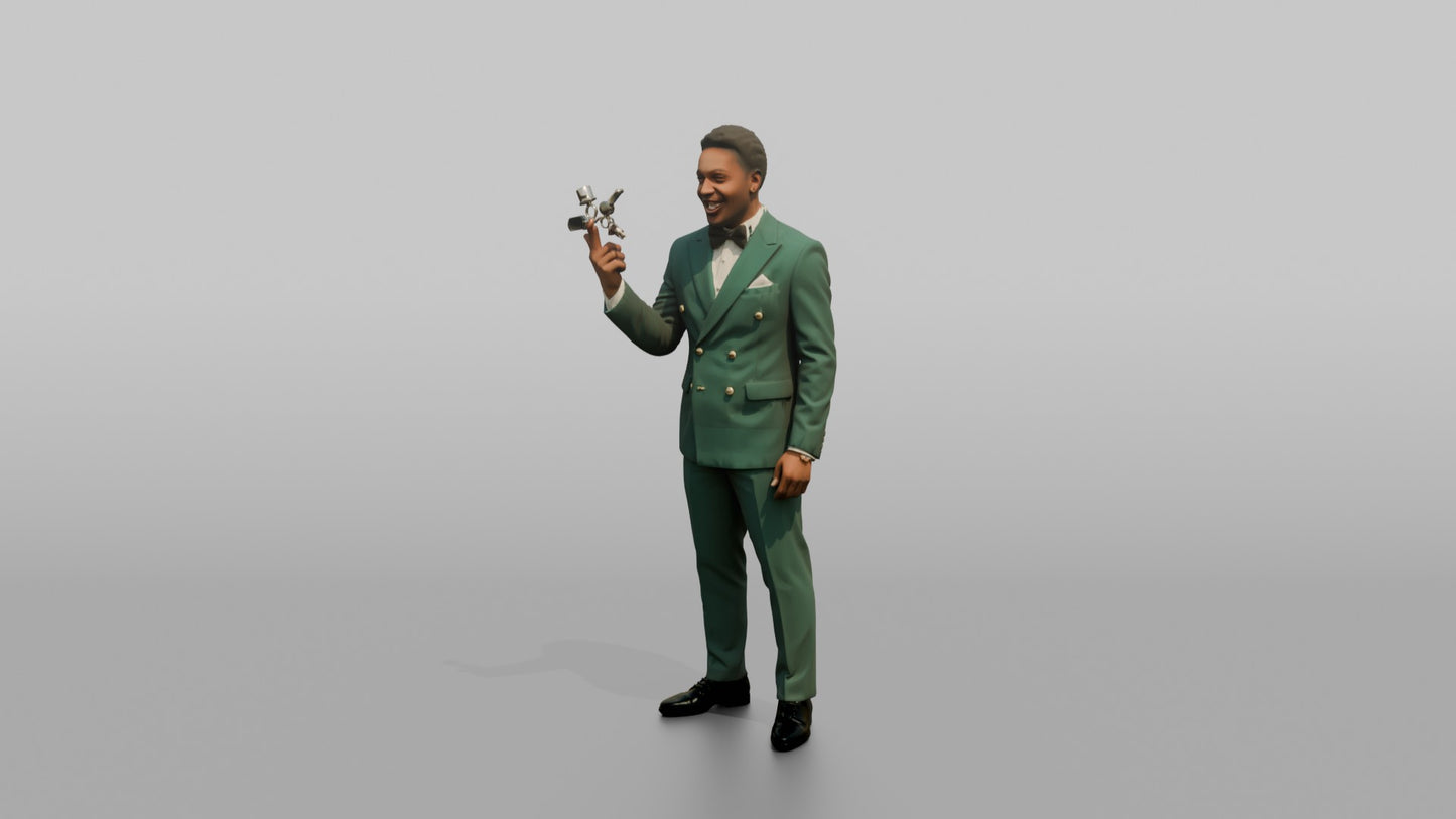 Black Groom Spinning Keychains on His Finger