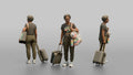 Traveler Holding A Boarding Pass