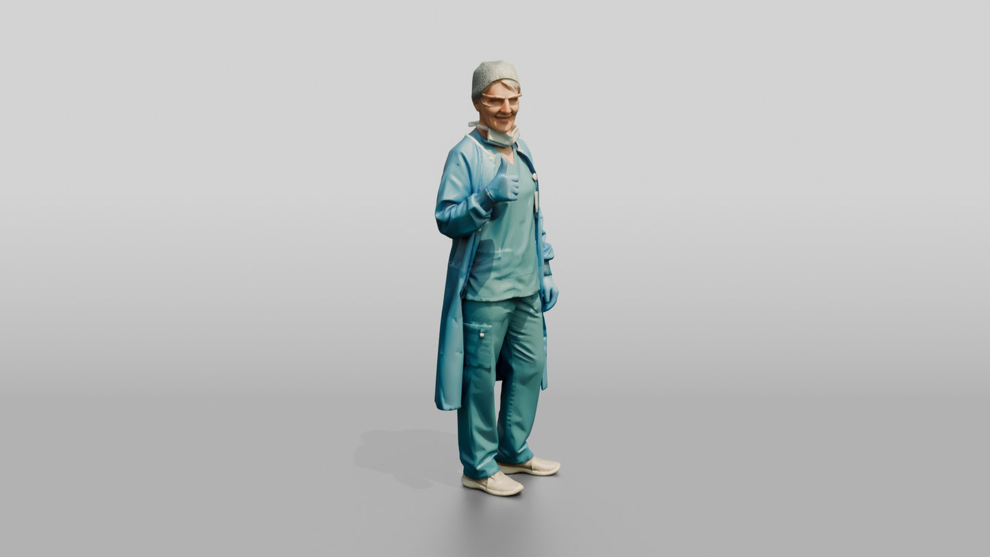 Older White Woman Doctor Giving Thumbs Up