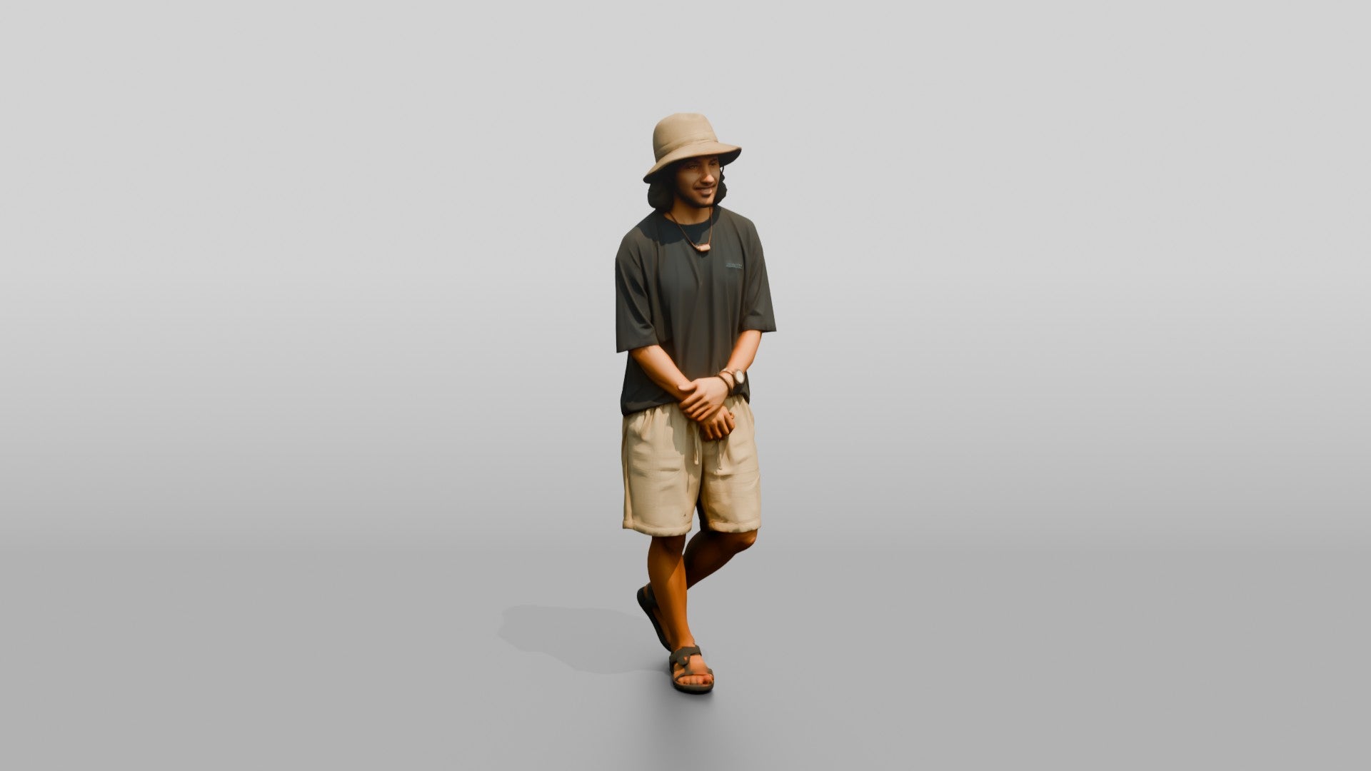 Man Leaning Back in Relaxed Surf Pose