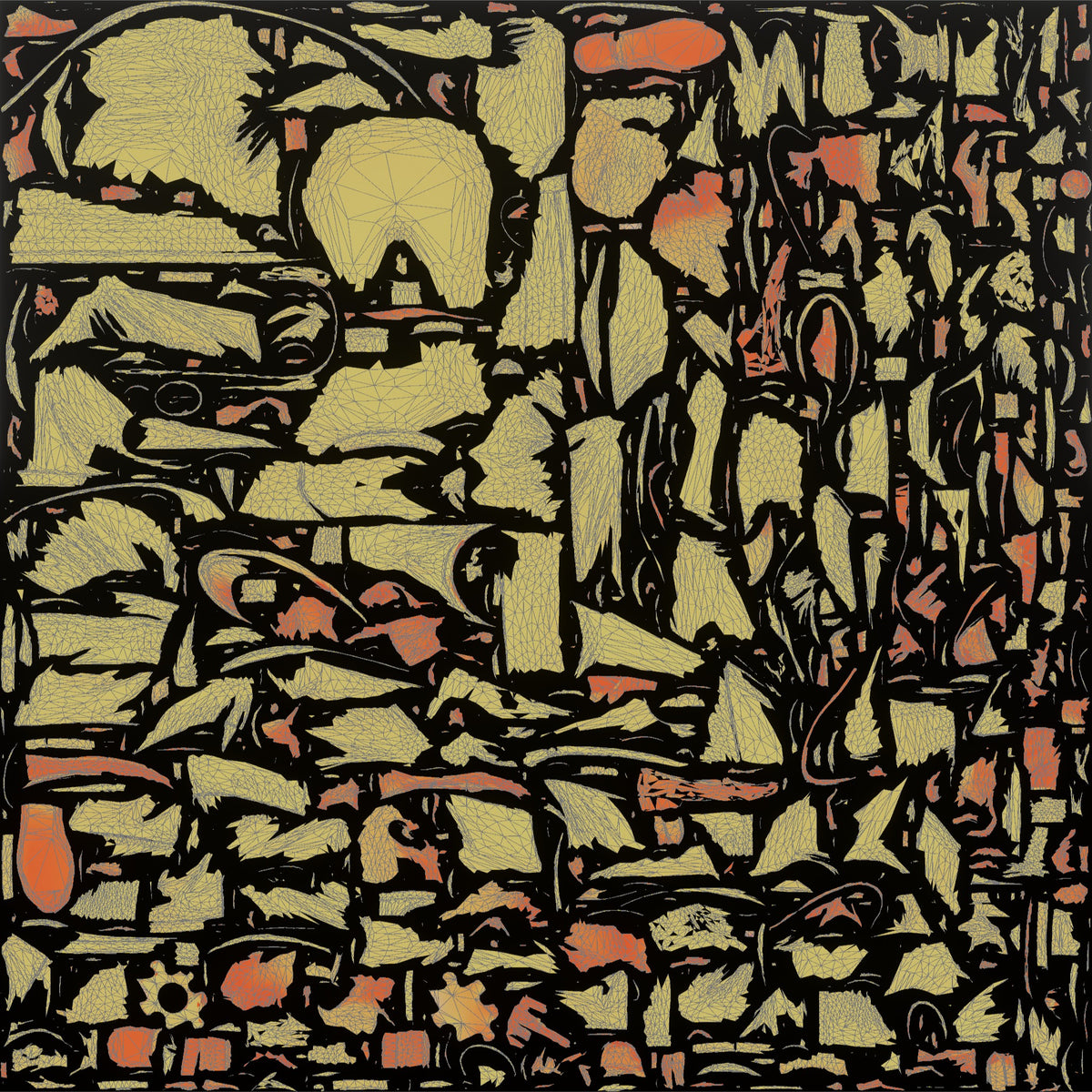 Grandmother Holding A Jigsaw Puzzle Piece, Examining It - UV layout, metallic roughness map