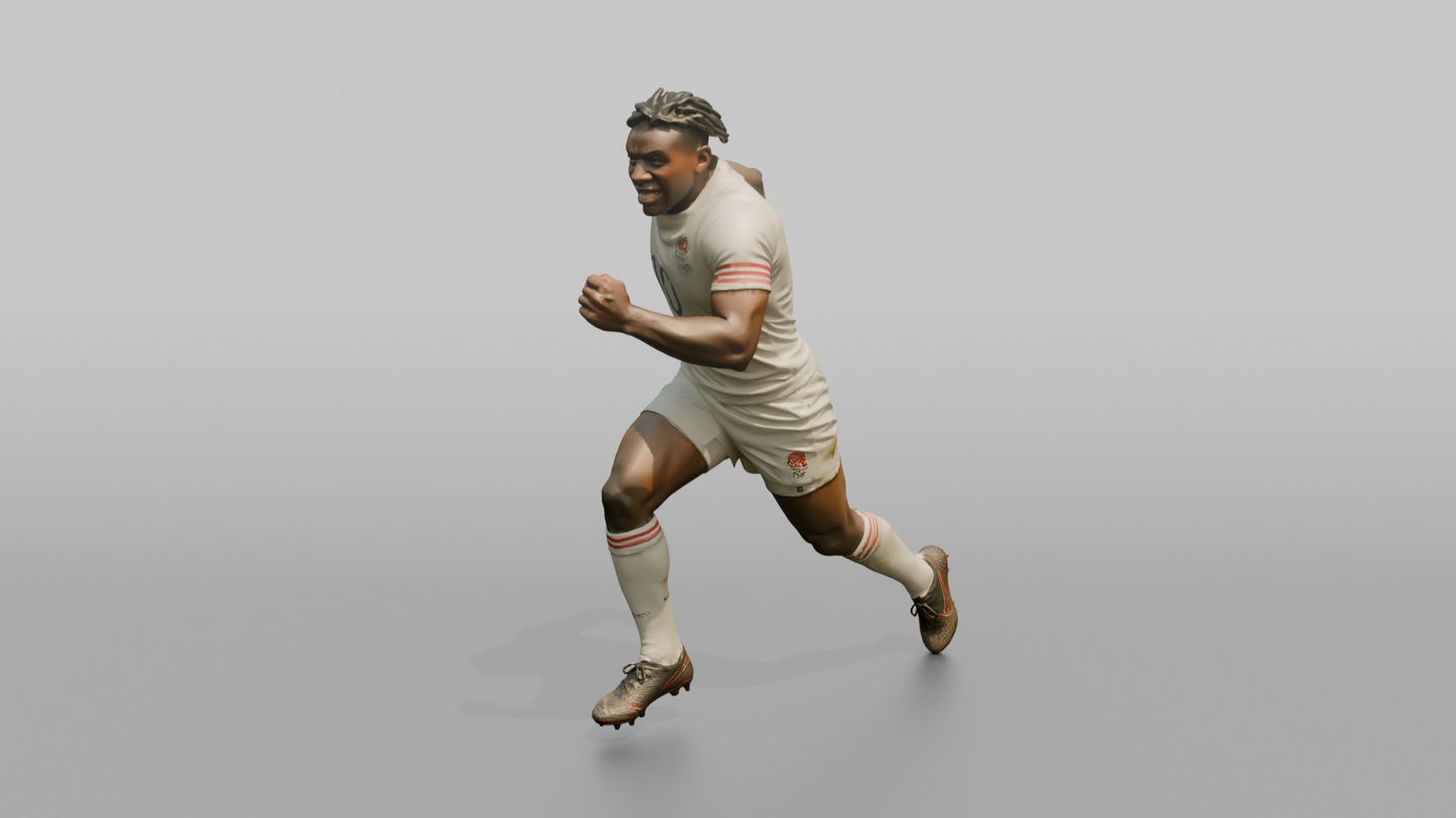 English Winger Sprinting at Full Velocity