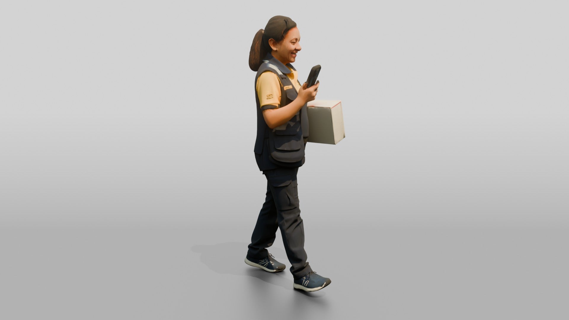 Postal Worker with Package