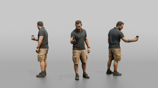Vacationer Wearing Polo - 3D character model