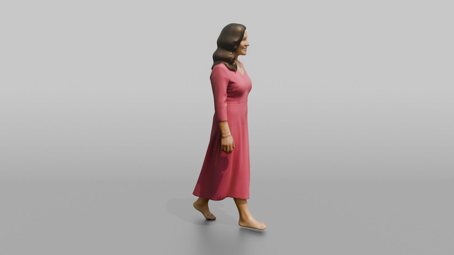 Wedding Guest Walking Barefoot, Holding Her Heels