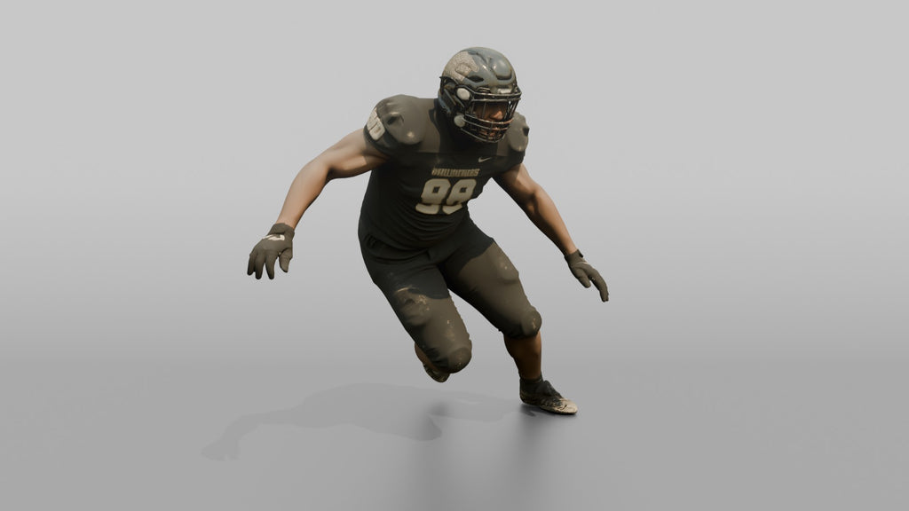 Defensive Tackle Bull-Rushing Forward