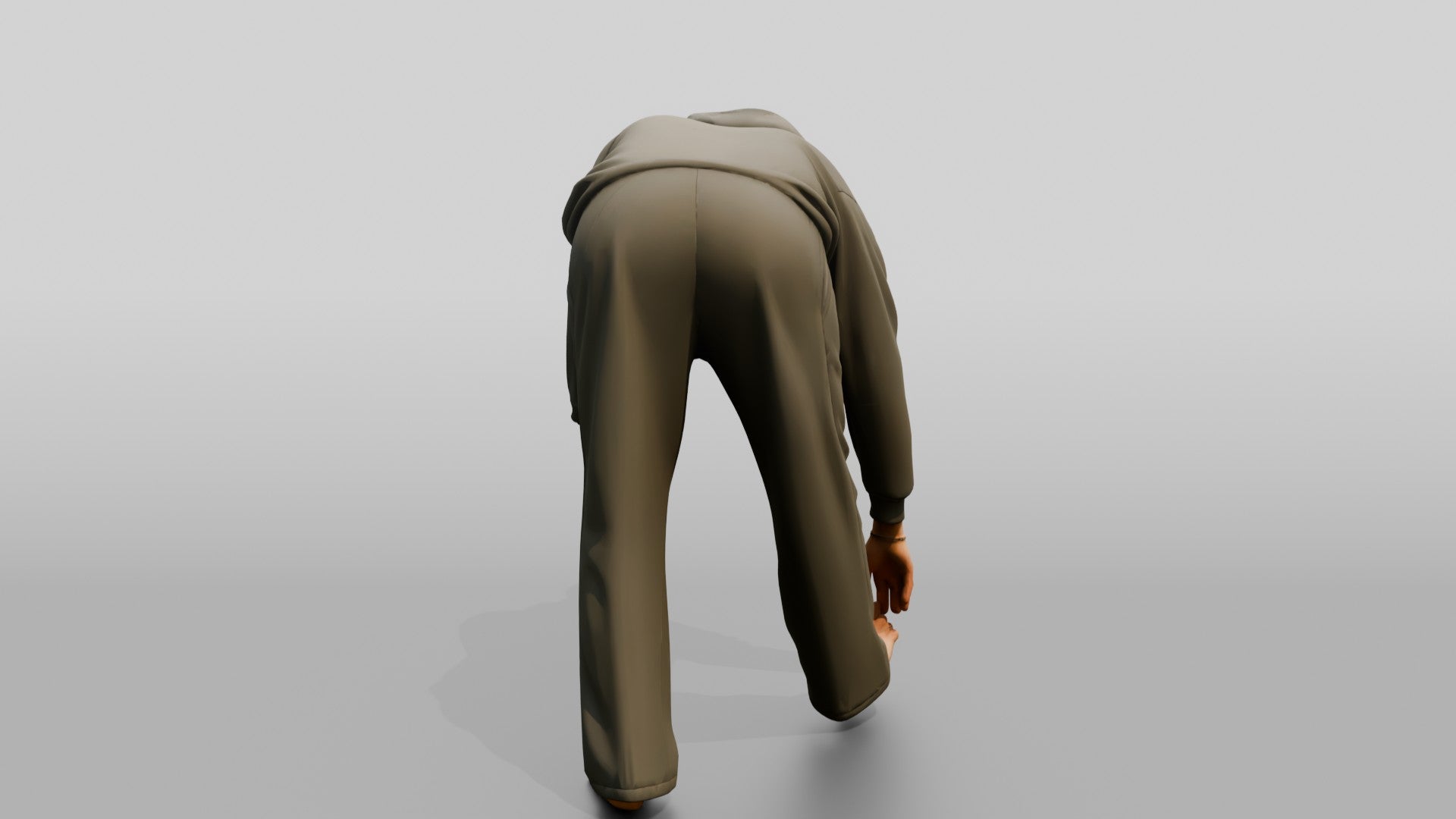 Man Stretching Hamstring Warm-up