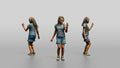 Teenage African Girl Dancing with Headphones