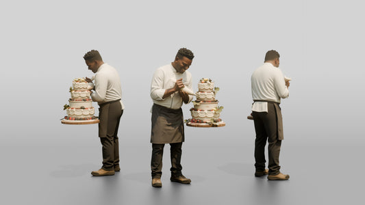 Pastry Chef Piping Whipped Cream