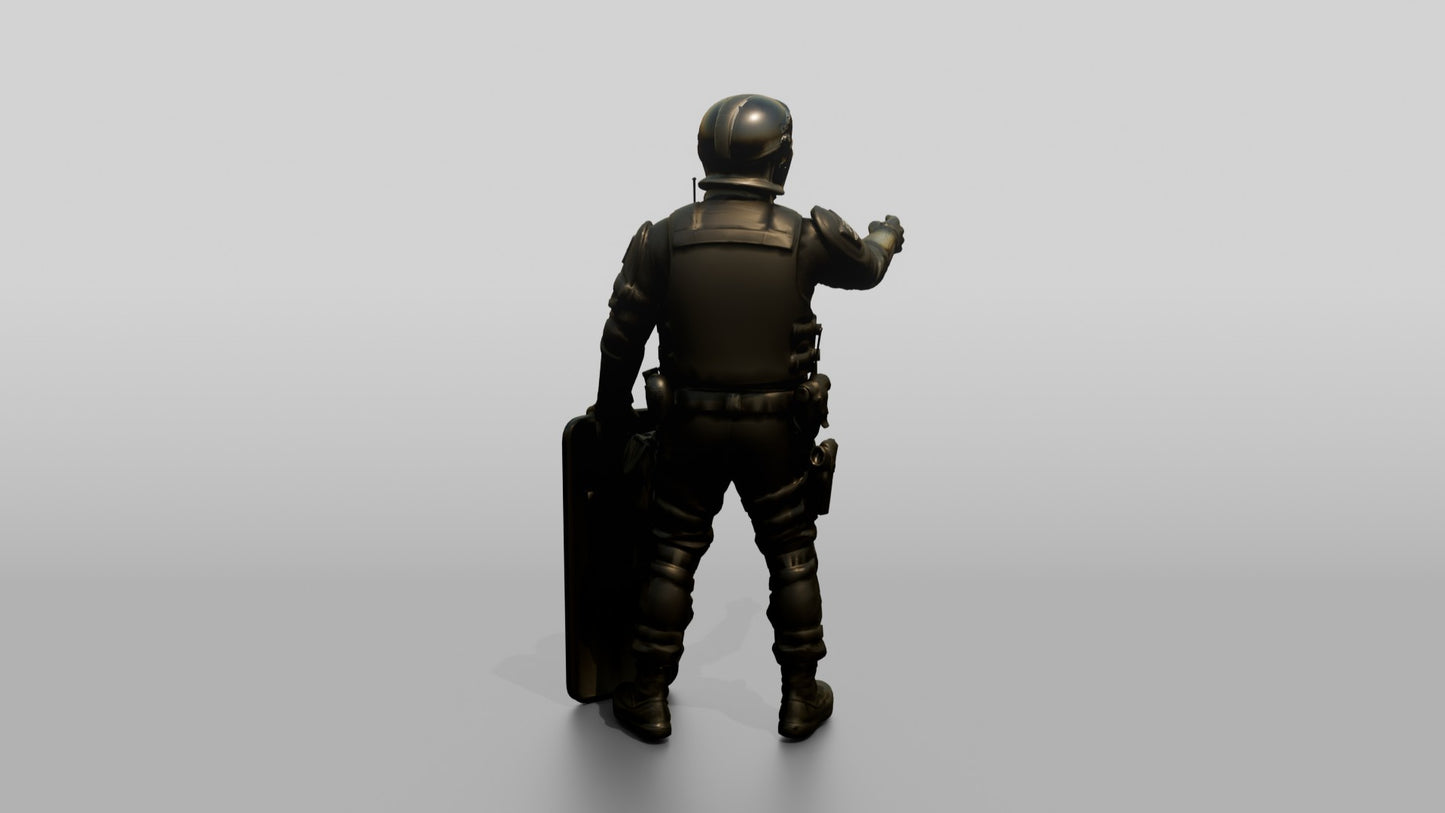 Riot Police Officer with Shield