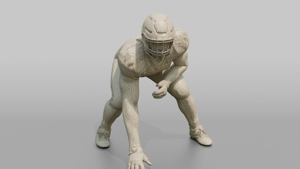 Tight End with His Hand in the Dirt