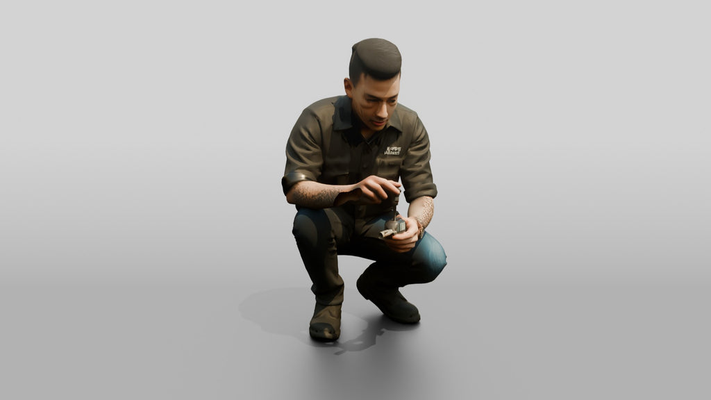 Mechanic Inspecting a Brake Rotor