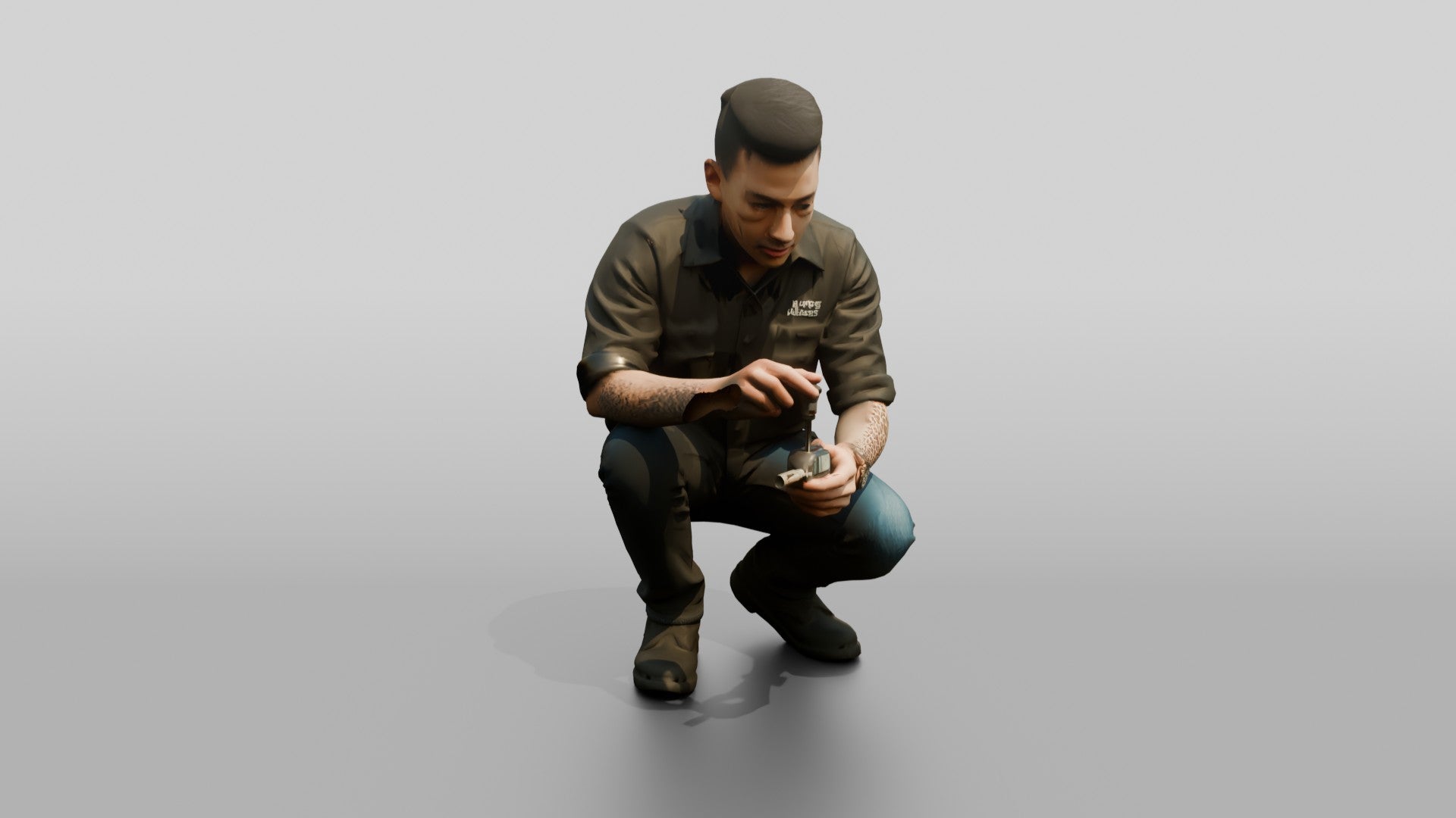 Mechanic Inspecting a Brake Rotor