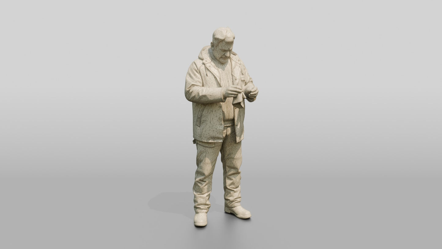 White Man in Yellow Fisherman Slicker