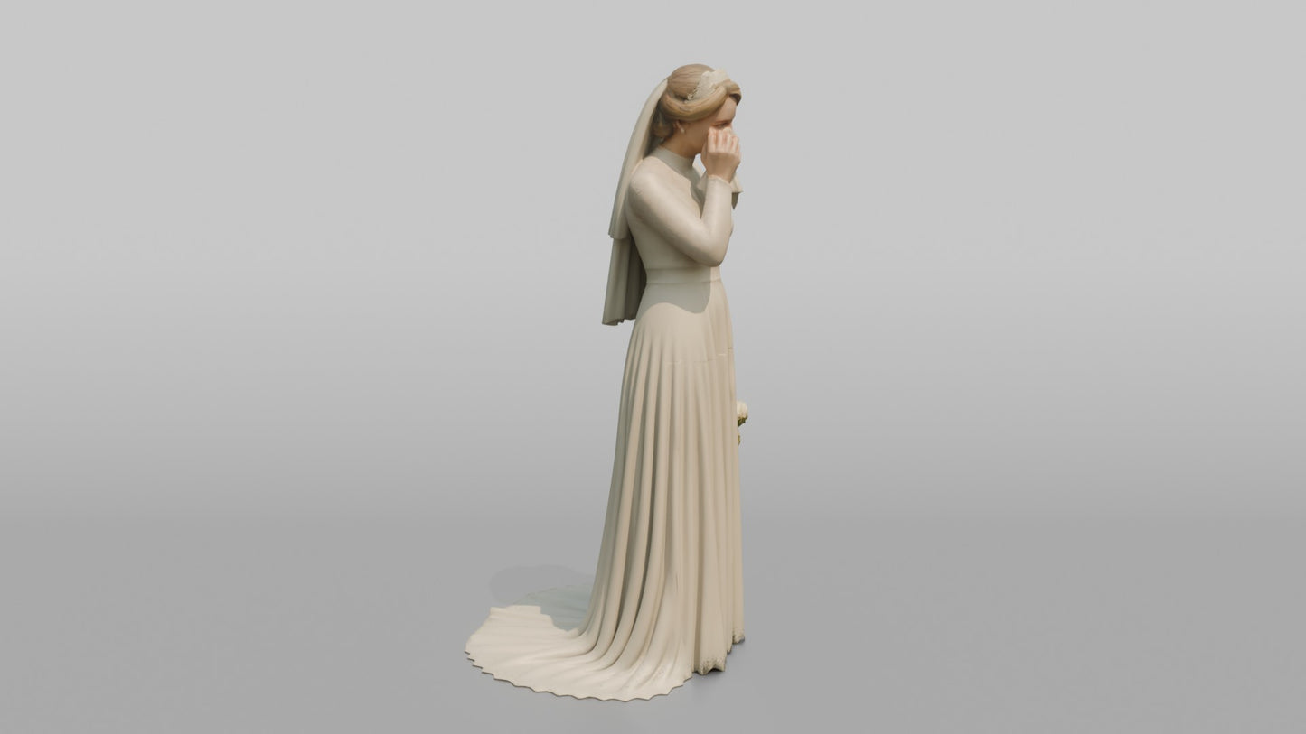 Bride Wiping Away a Happy Tear