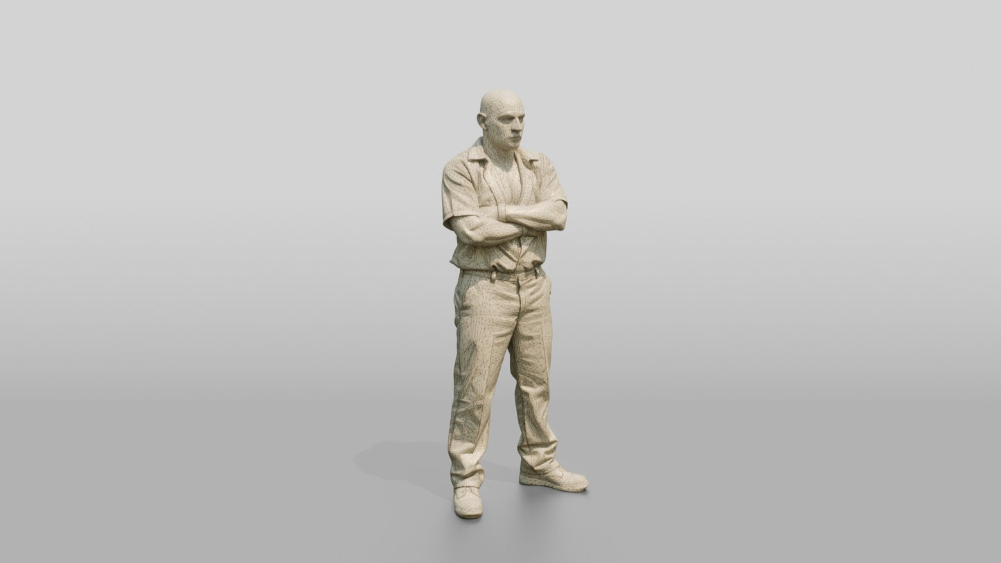 Latino Male Prisoner in a Khaki Uniform