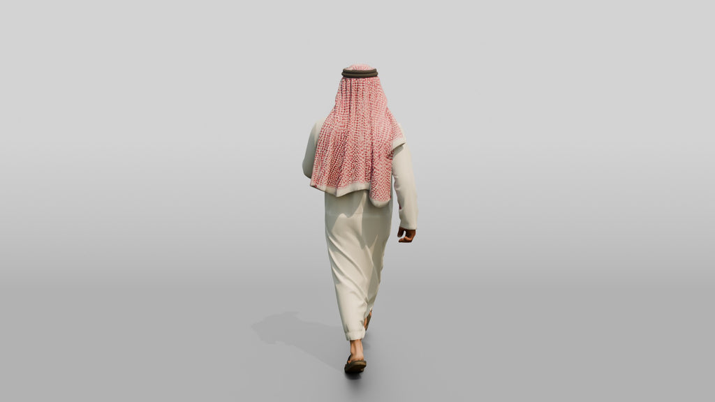 Middle-Aged Athletic Emirati Man in Kandura and Ghutra