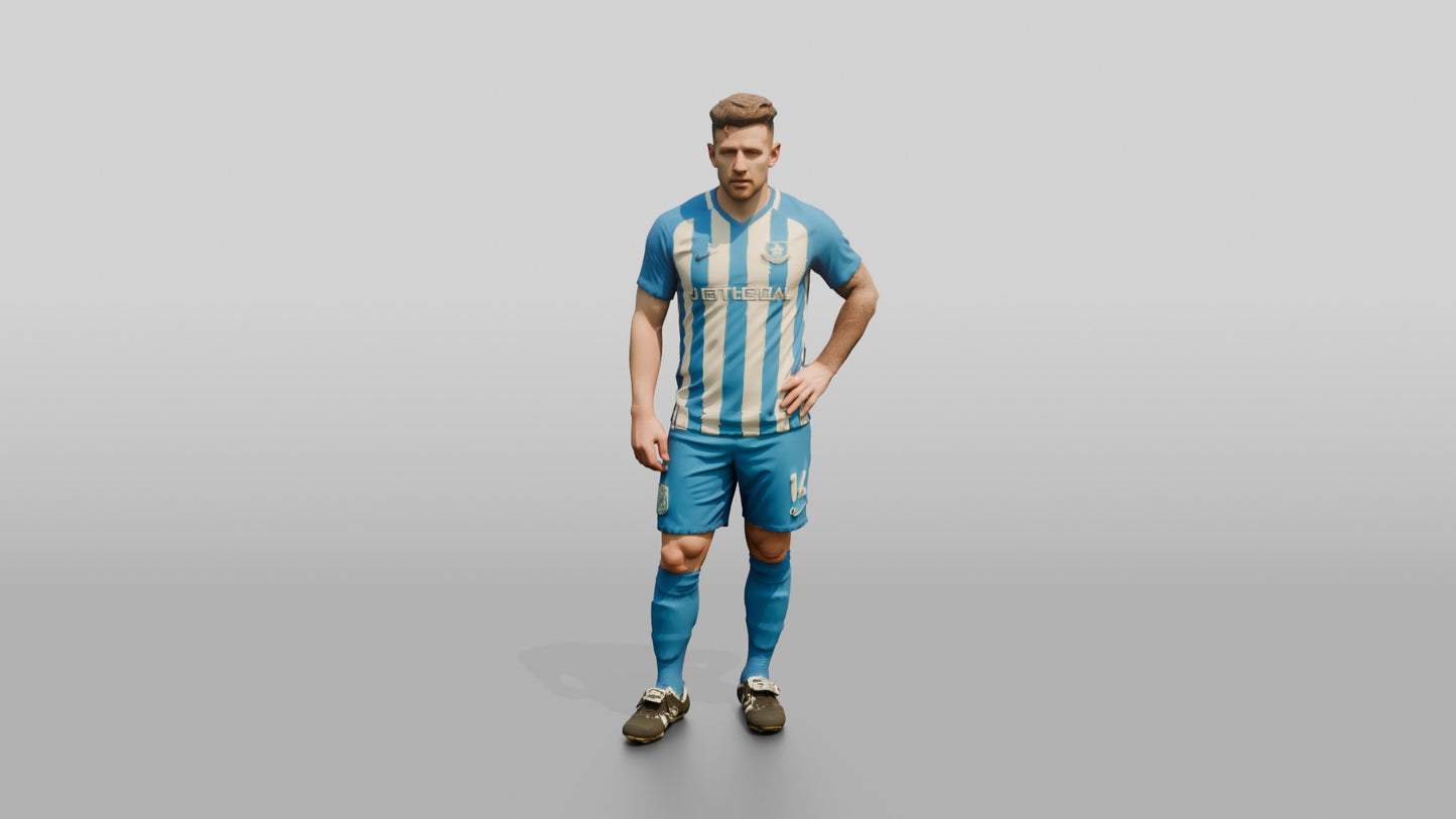 Soccer Player at Free Kick Setup