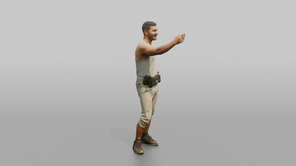 Hiker Taking a Selfie on the Trail