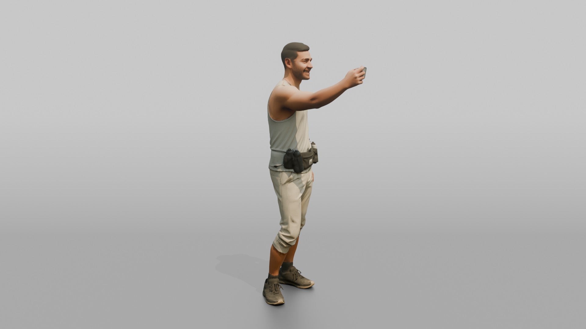 Hiker Taking a Selfie on the Trail