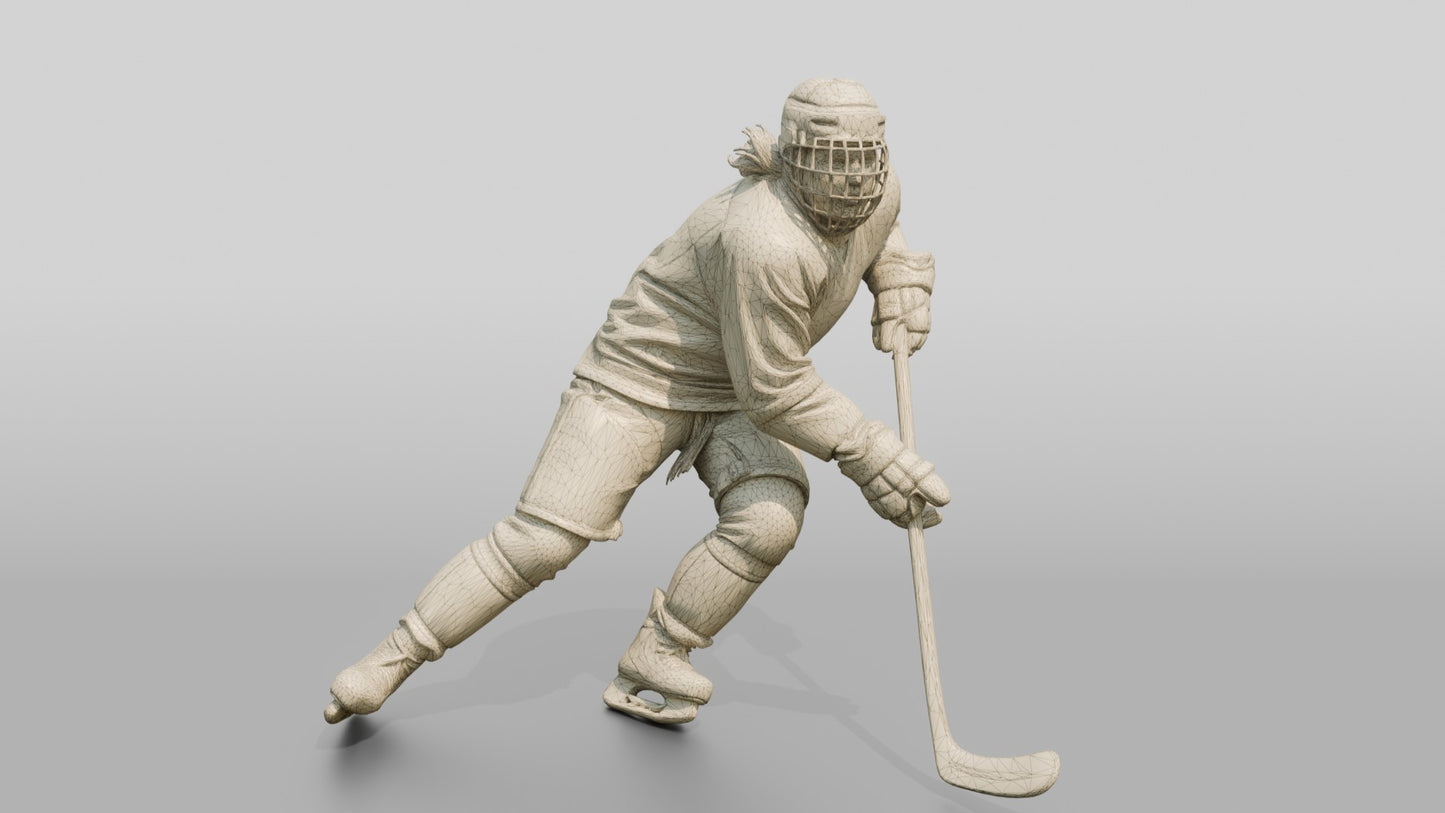 Norwegian Teen Boy Playing Ice Hockey