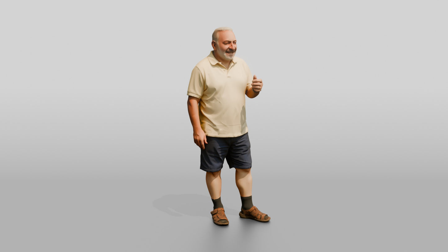 Plus-Size Maltese Man Laughing and Talking