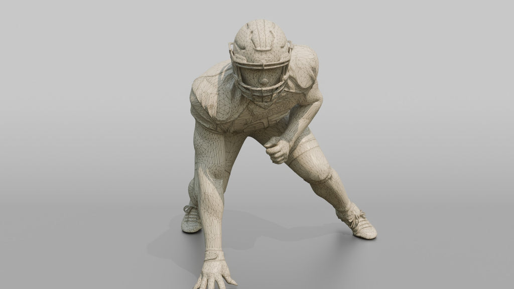 Defensive Tackle in a Wide Three-Point Stance