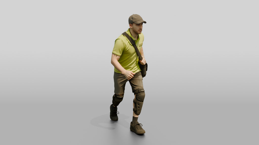 Bike Courier with Messenger Bag