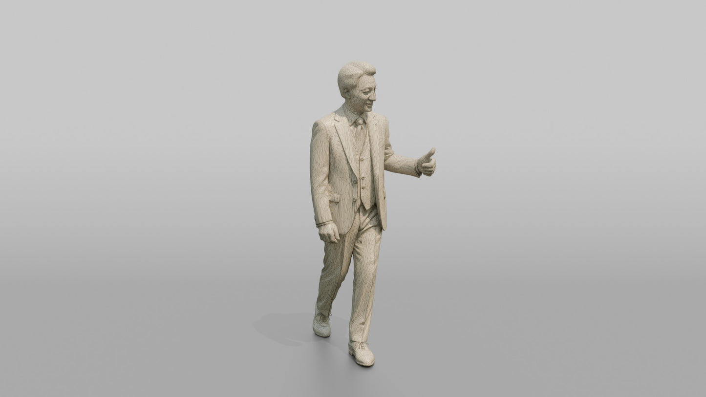 Wedding Guest Giving a Confident Thumbs-Up
