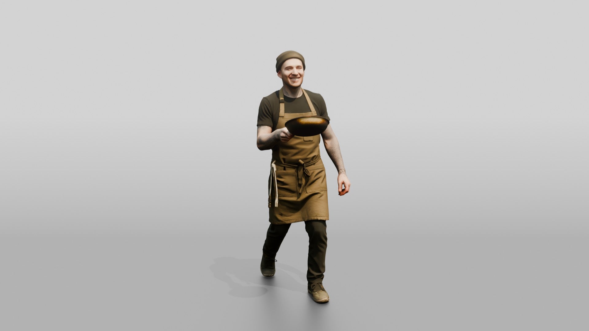 Line Cook Flipping a Pancake