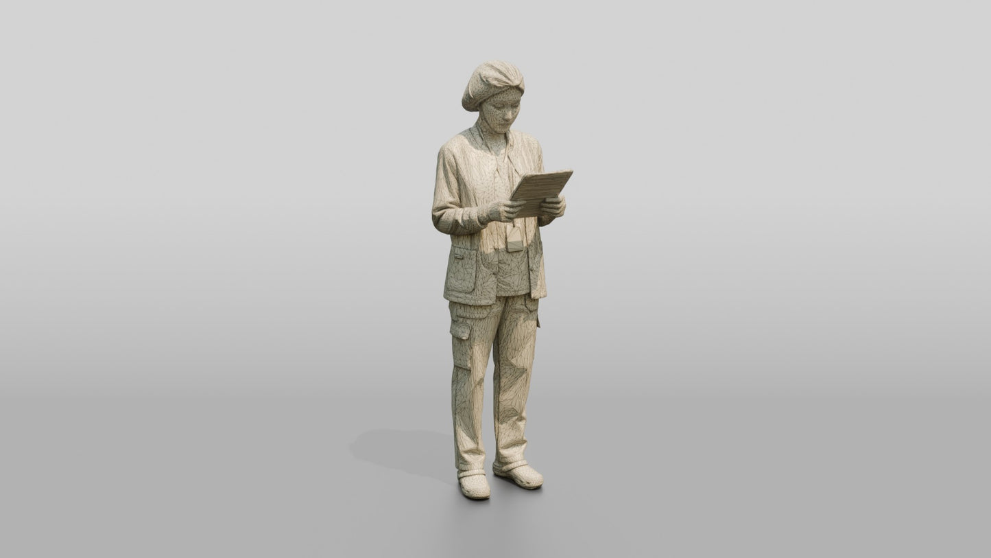 Young Southeast Asian Woman Doctor Reading