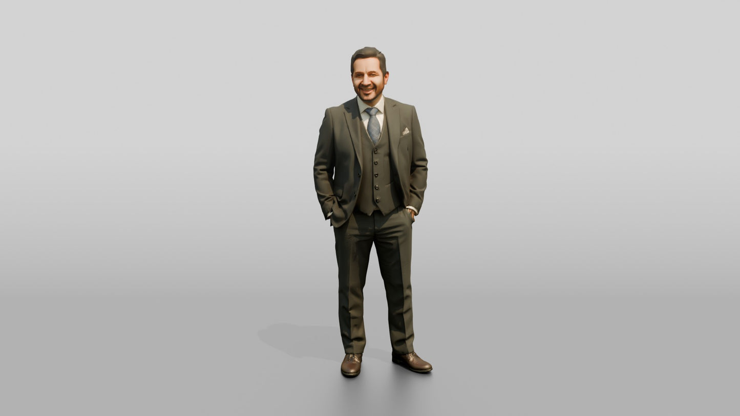 Businessman with Hands in His Pockets