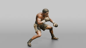 Boxer Ducking Under a Punch with Rapid Head Movement - 3D character model, view 1