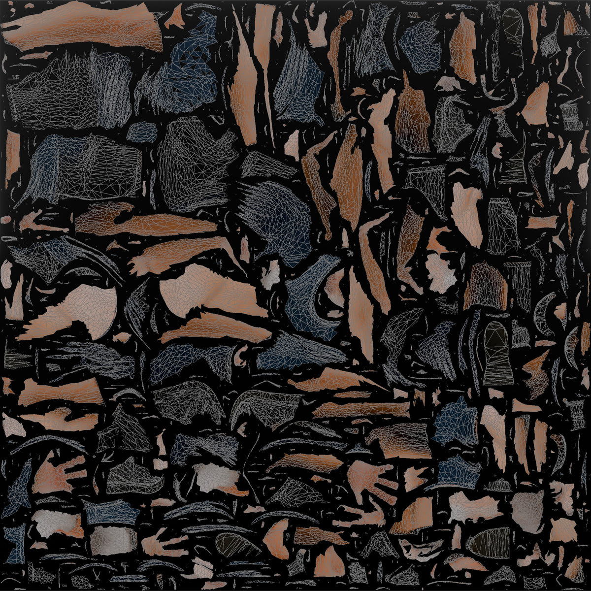 Bodyweight Athlete Man At The Bottom Of A Push-up - UV layout, base color map