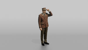 Bellhop Woman Adjusting A Bellhop Cap - 3D character model