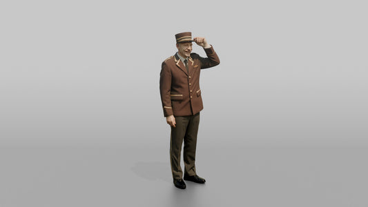Bellhop Woman Adjusting A Bellhop Cap - 3D character model